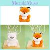 Cute Fox Animal Plush Doll Keychain With Polyester Filling Kids Backpack Pendant