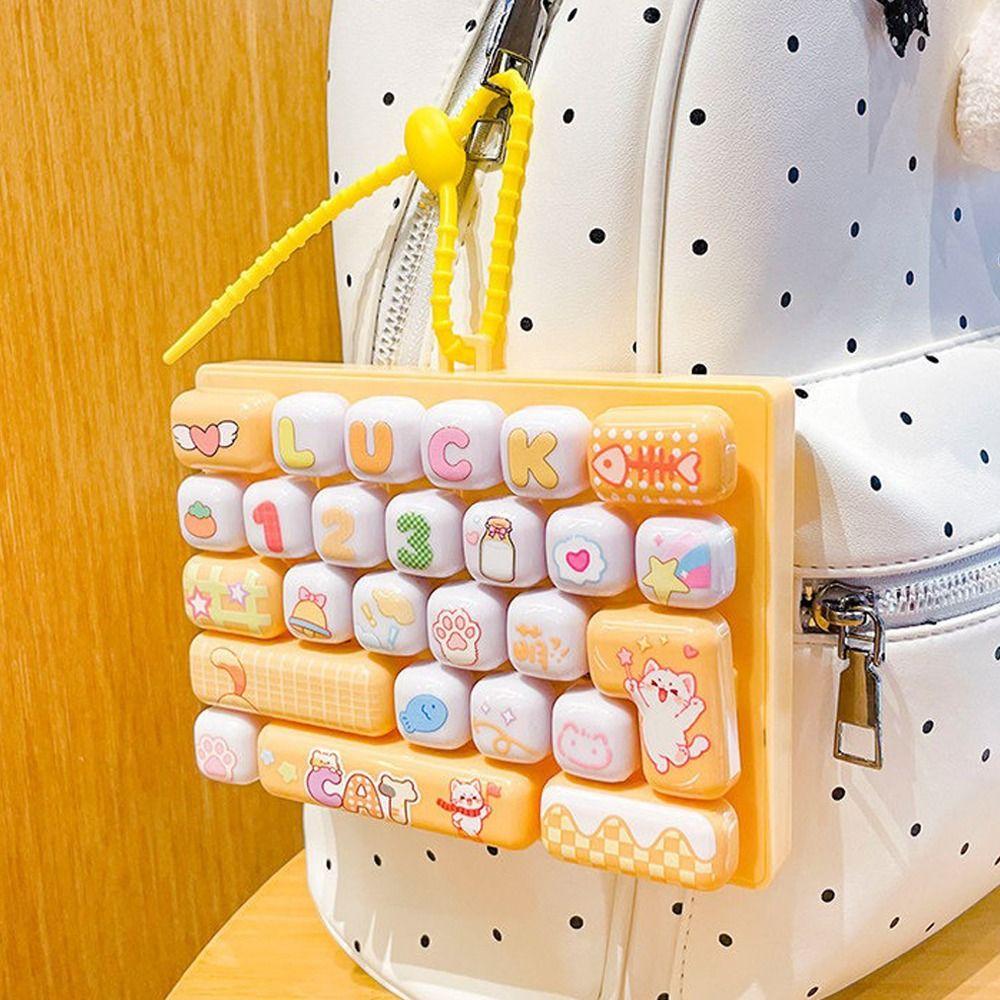 Cartoon Mechanical Keyboard Toy Hanging Keycap Clicker Toy Cute Bag Pendant Bag Charm