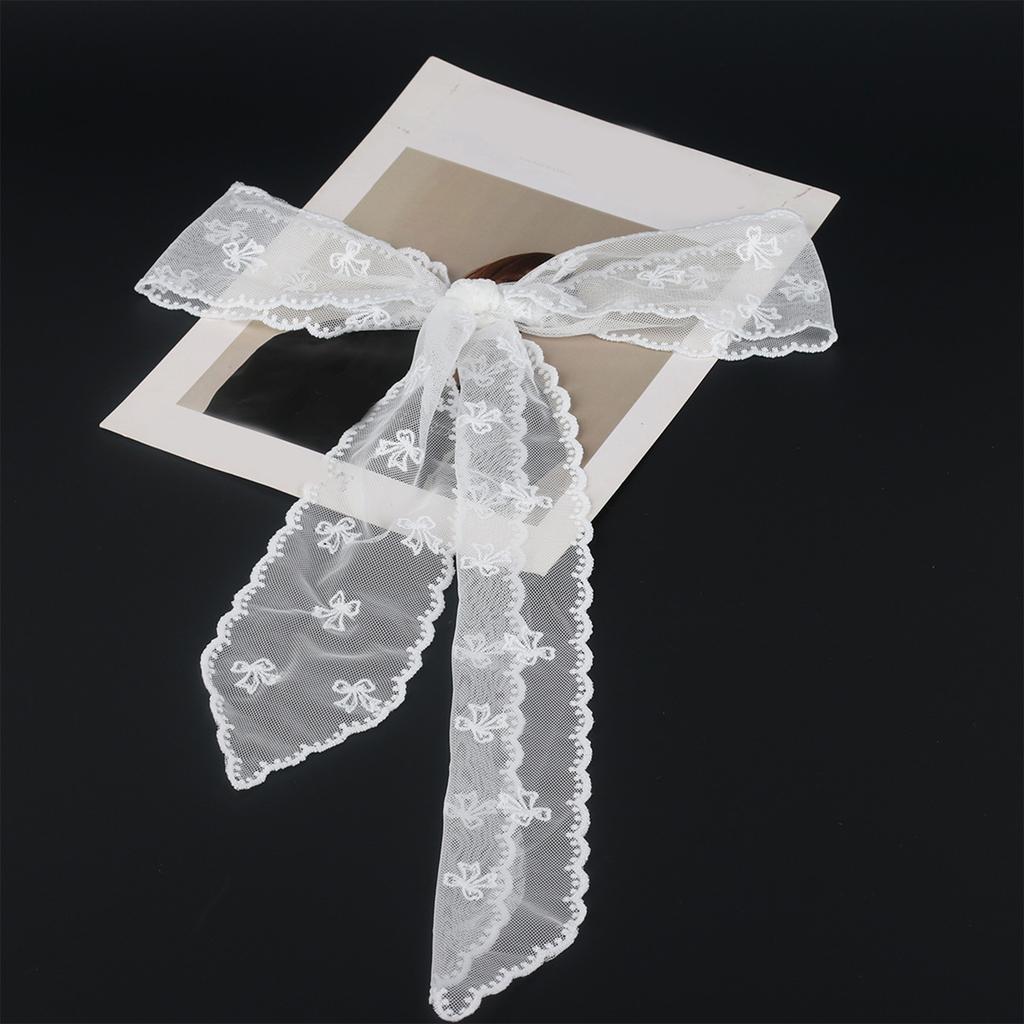 Elegant Lace Scarf With Embroidery Pattern Neck Wrap Multiuse Waistband For Fashionable Women And Lady Formal Occasion