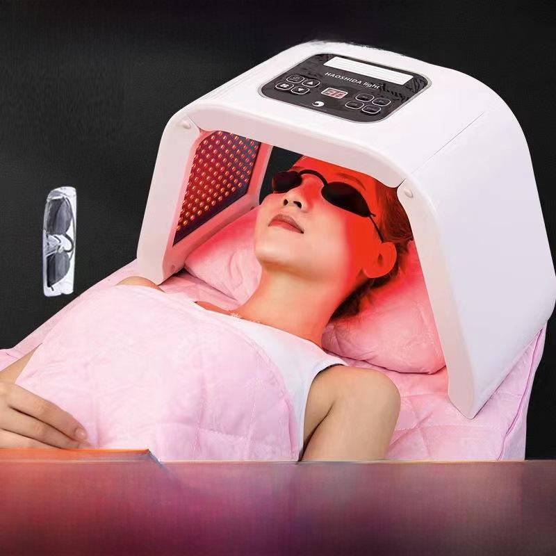 Маска для фотоомоложения кожи: Светотерапия красным/синим светом для салонов красоты