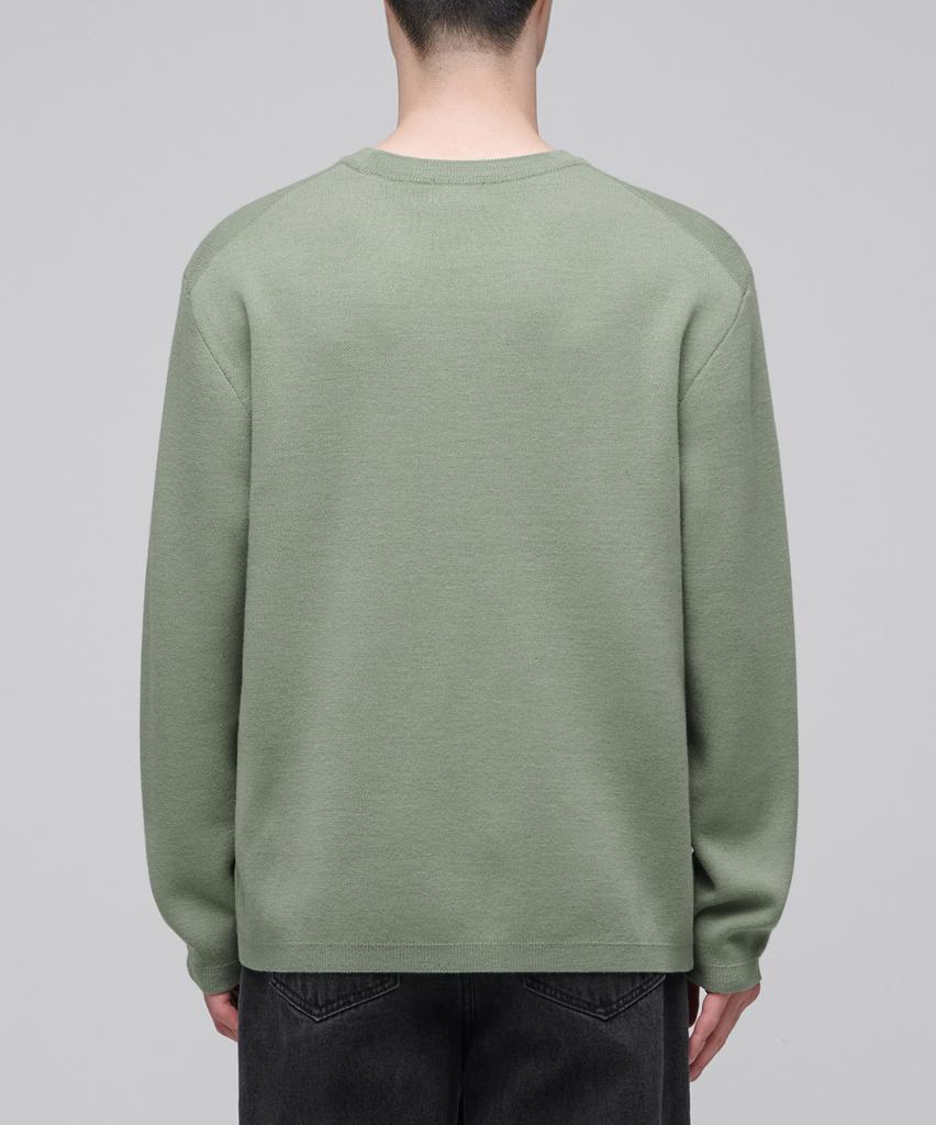 MUSINSA STANDARD Minimal Crew Neck Knit [Pale Sage]