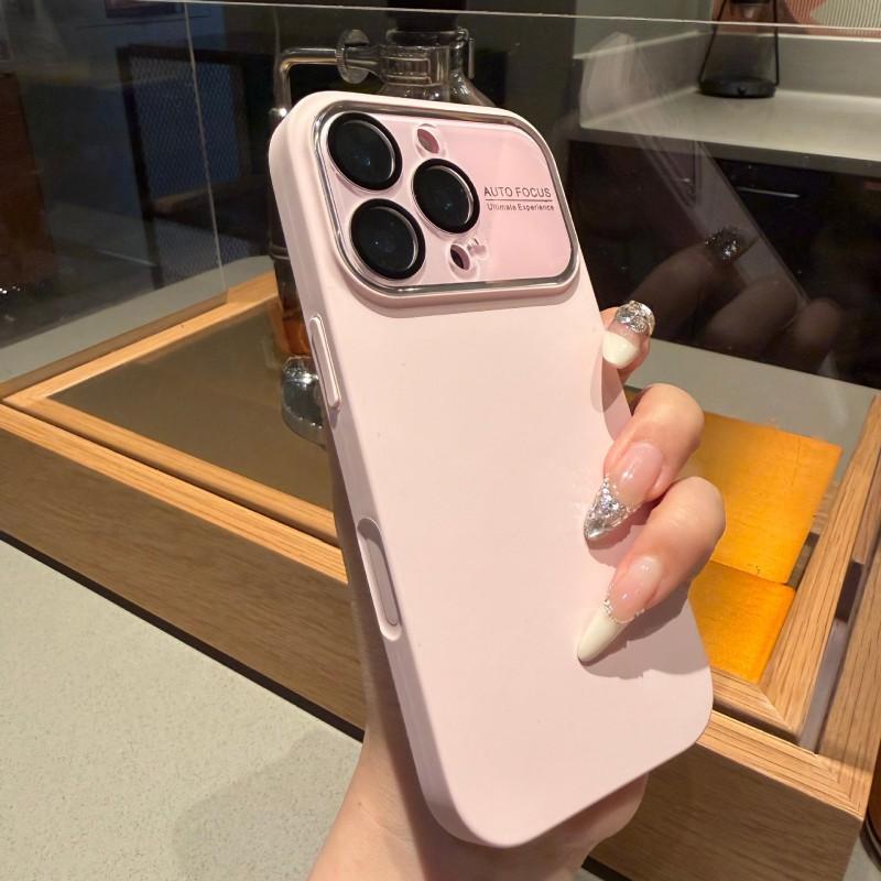 Liquid Skin Like Large Window Suitable IPhone 17 PROMAX Solid Color Phone Case Apple 16 Lens Film Anti Drop 15