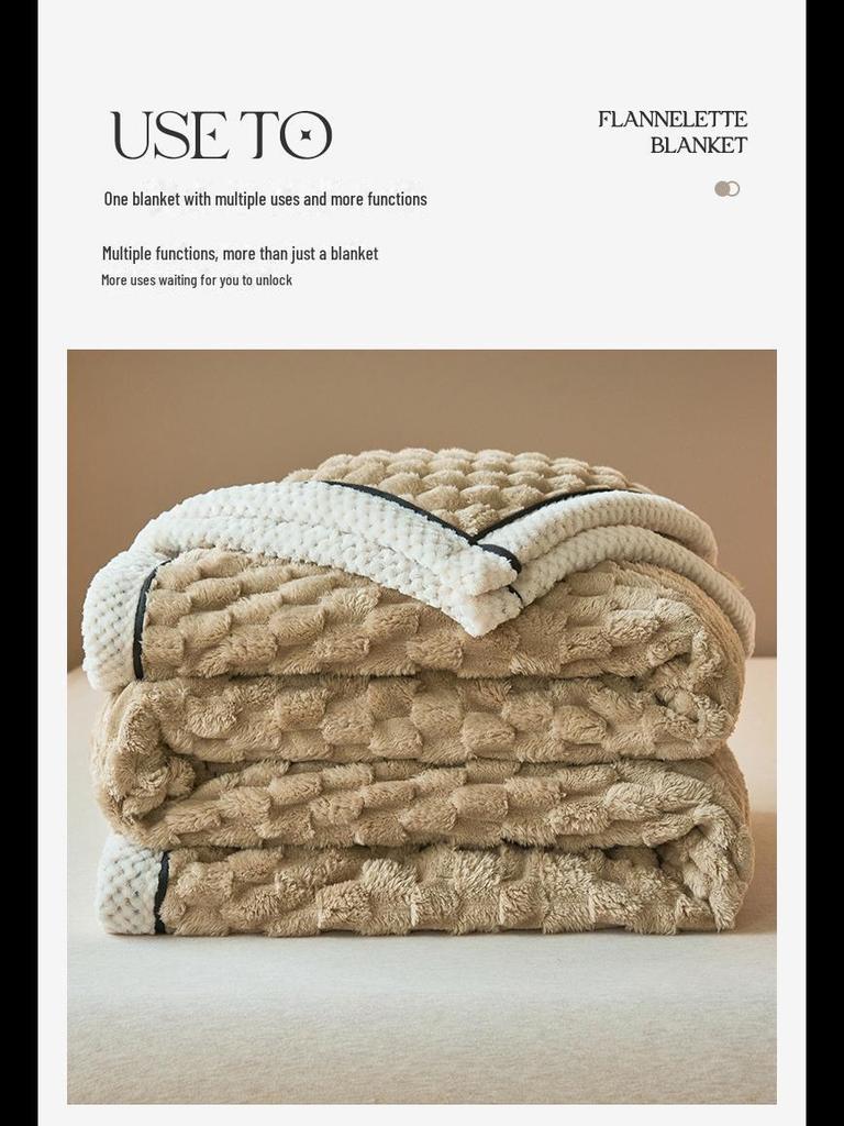 Многофункциональное зимнее одеяло Golden Turtle Velvet - мягкое и толстое для обеденных перерывов, односпальное или двуспальное