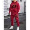 Мужской oversized худи с капюшоном и графическим принтом, свободный крой, зимний повседневный спортивный костюм