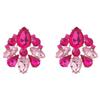 2022 Geometric Colorful Diamond Alloy Earrings: European & American Party Style