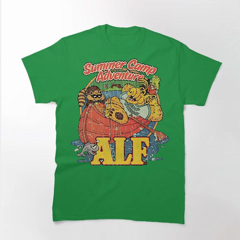 Постер фильма 80-х Мультяшный графический дизайн футболки 90-х Ретро стиль Персонаж ALF Телешоу Унисекс футболка 100% хлопок Взрослый все размеры S-6XL