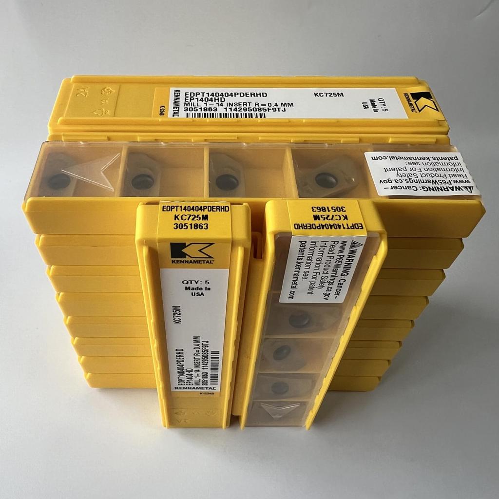 KENNAMETEL / EDPT140404PDERHD KC725M / Carbide CNC Blade 10 Pcs
