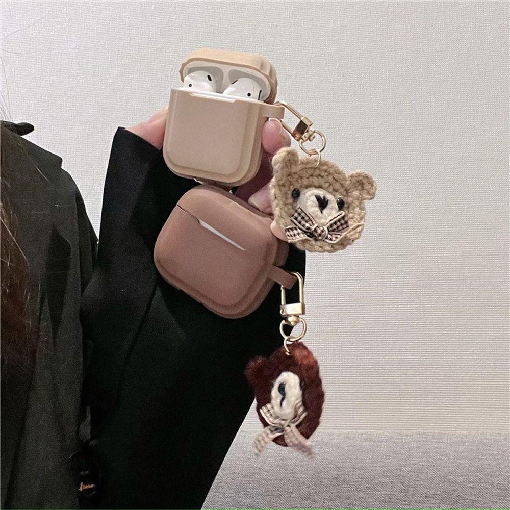 Вязаная шерсть брелок медведь корейский стиль брелок подвеска на школьную сумку подвеска на сумку брелок для девочек