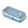 Pearl Metal Lunch Box, Rectangular, Made In Japan, Home Label, Nile Blue, DC-6023