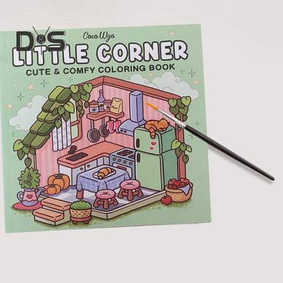 Раскраска Портативный размер Симпатичный странный дизайн Односторонние страницы Печать книги с высоким разрешением Разнообразные темы Снятие стресса Книга для рисования