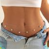 Sexy Double Women Butterfly Pendant Waist Chain Summer Beach Bikini Body Chain