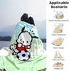 1pc Soccer Fun Friends Flannel Blanket Soft Warm Throw Blanket for Bedroom Living Room Bed Travel Camping Picnic Gift. MT71501134