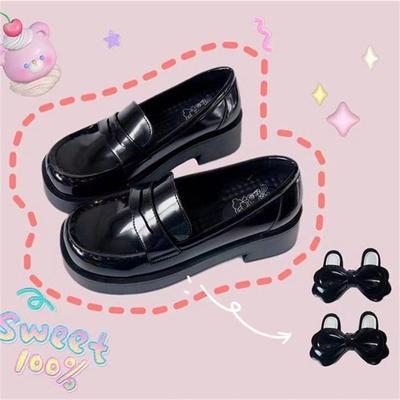 Туфли для формы JK на высоком каблуке, в студенческом стиле, маленькие кожаные туфли, весна-лето 2025, новая толстая подошва, удобные туфли-лоферы на одном ремешке в японском стиле