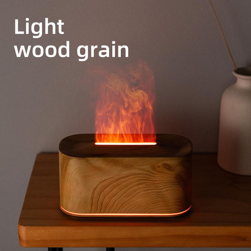 New Essential Oil Aromatherapy Diffuser Desktop Fine Water Mist Flame Humidifier 220ml USB Home Colorful Flame Aroma Diffuser