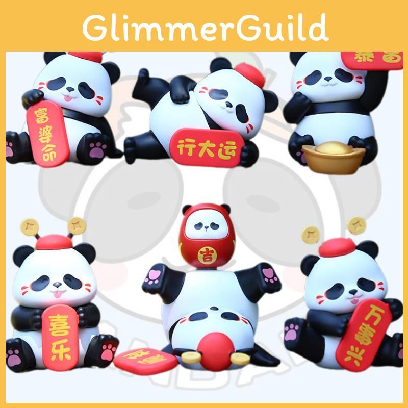 Unique Pvc Panda Series Ornament Perfect For Festive Cake Decorations And Whimsical Room Accessories Gifts