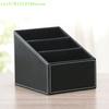 PU Leather Remote Control Holder Desktop Organizer Storage Box For TV Guide Mail Phone Office Sorting Lattice Cosmetic Pens Rack