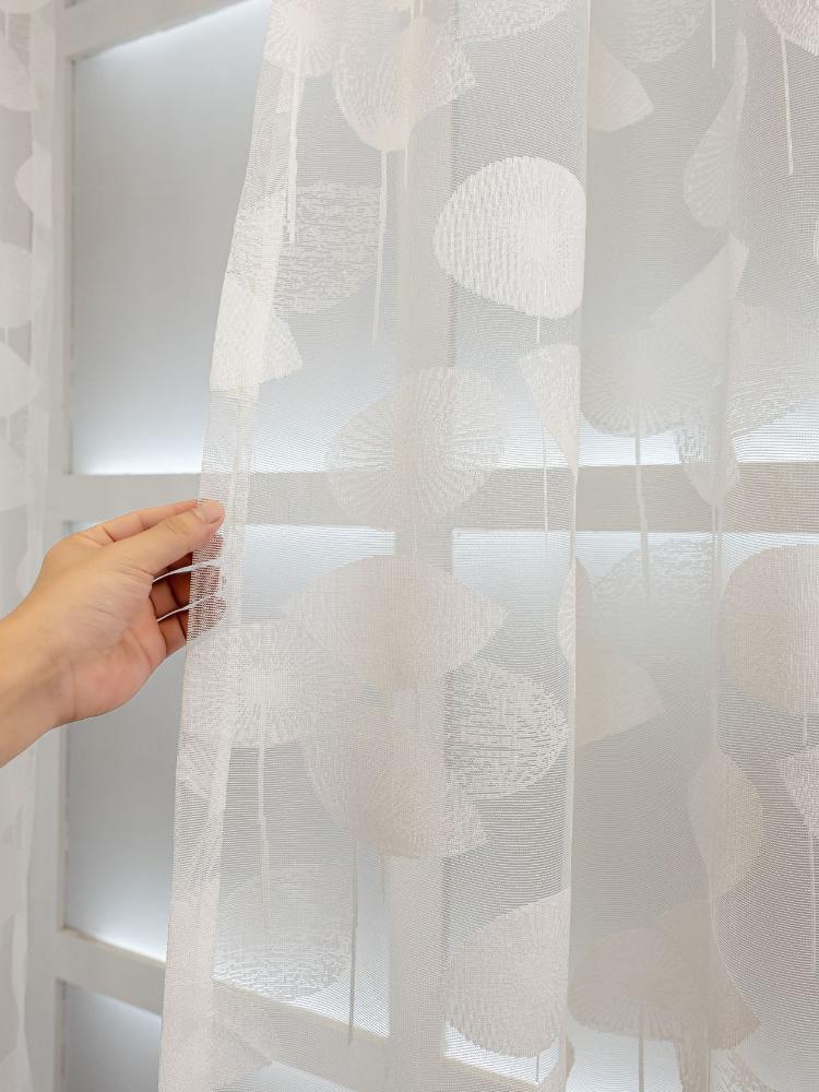 Lace Jacquard Transparent Curtain Window Screen Living Room Bedroom Balcony Screen Curtain Transparent Window Screen Curtain