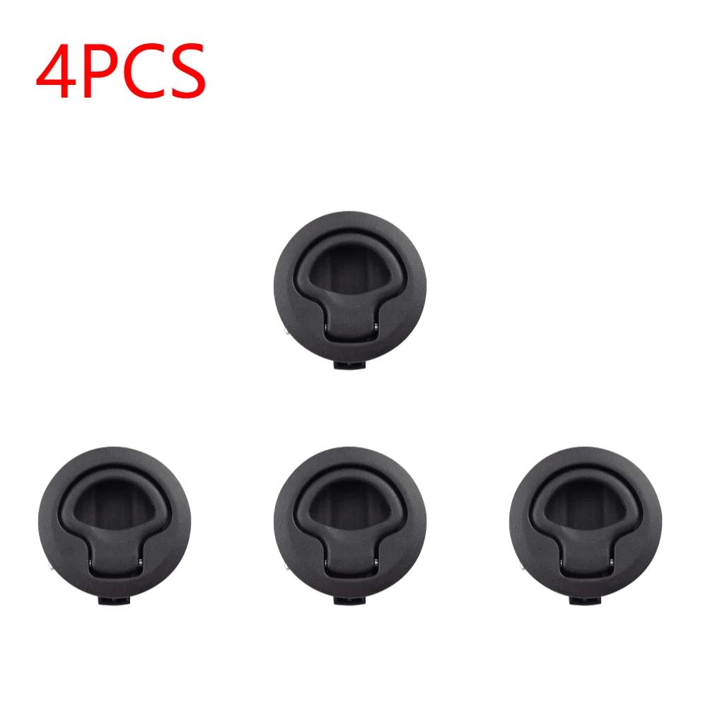 1-10Pcs Boat Door Latch Flush For Boat Pull Latch Plastic Marine Round 61*61*25mm Flush RV Handle Lock Boat Accessories