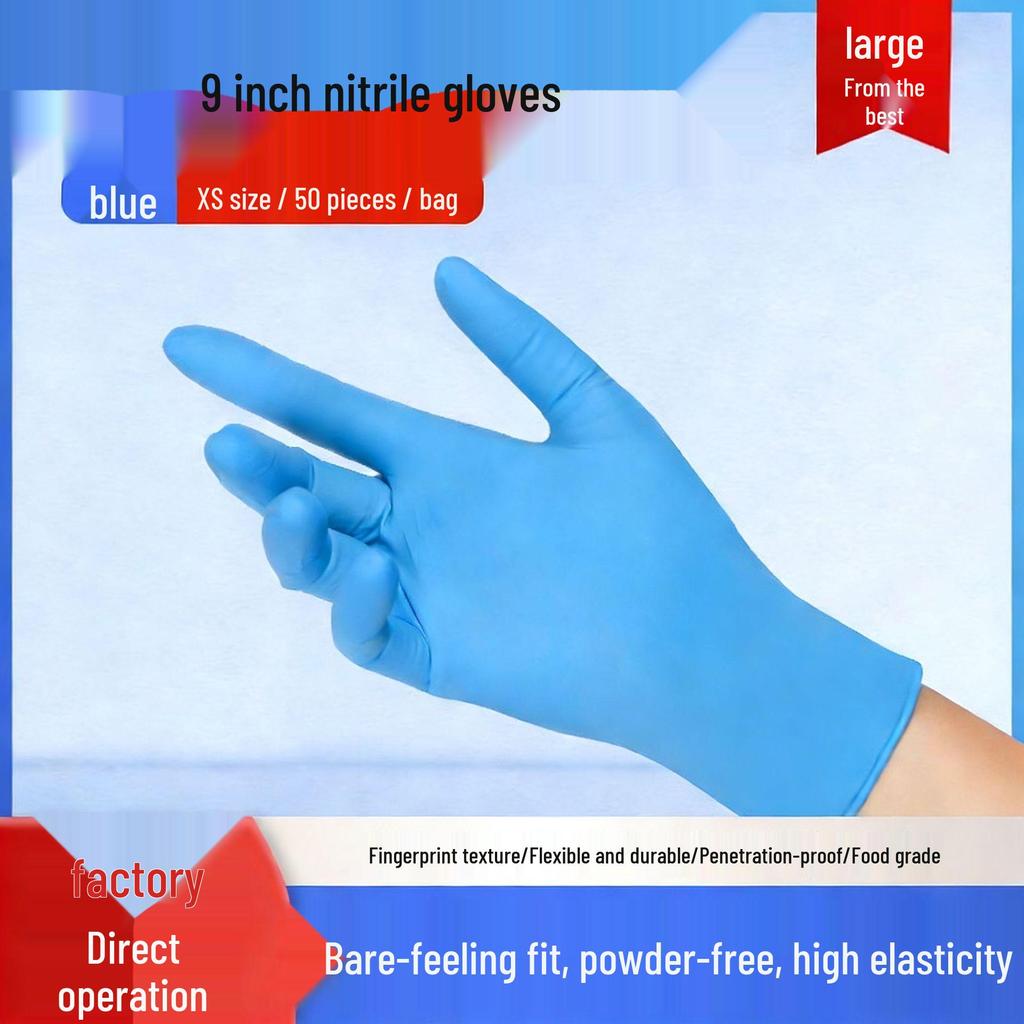 Food Grade Nitrile Gloves for Kitchen, Salon, and Dental Use