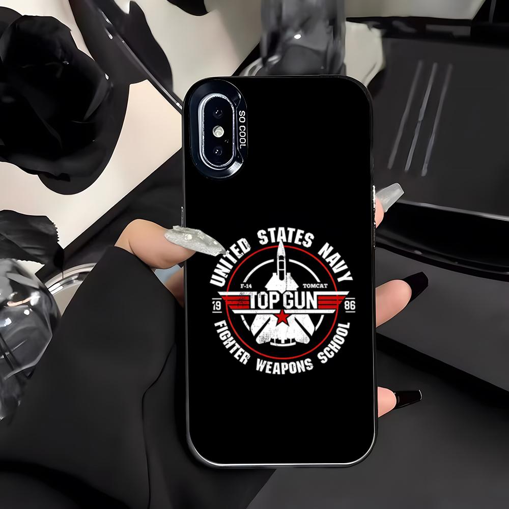 Чехол для телефона с логотипом фильма «Лучший стрелок» для iPhone 17 Air 16 E 15 14 Plus 13 12 11 Pro Max Цветной Серебристый Чехол
