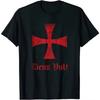 2025 Deus Vault Knight Templar Cross Printed T-shirt Everyday Loose Fashion Comfortable Unisex Short Sleeve Casual Crusader Top