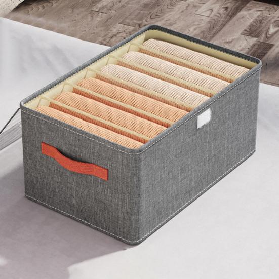 Ящик для одежды с крышкой, водонепроницаемый, влагостойкий, складной шкаф для спальни, 6/7/9 ячеек, ящик для хранения брюк, для ежедневного использования