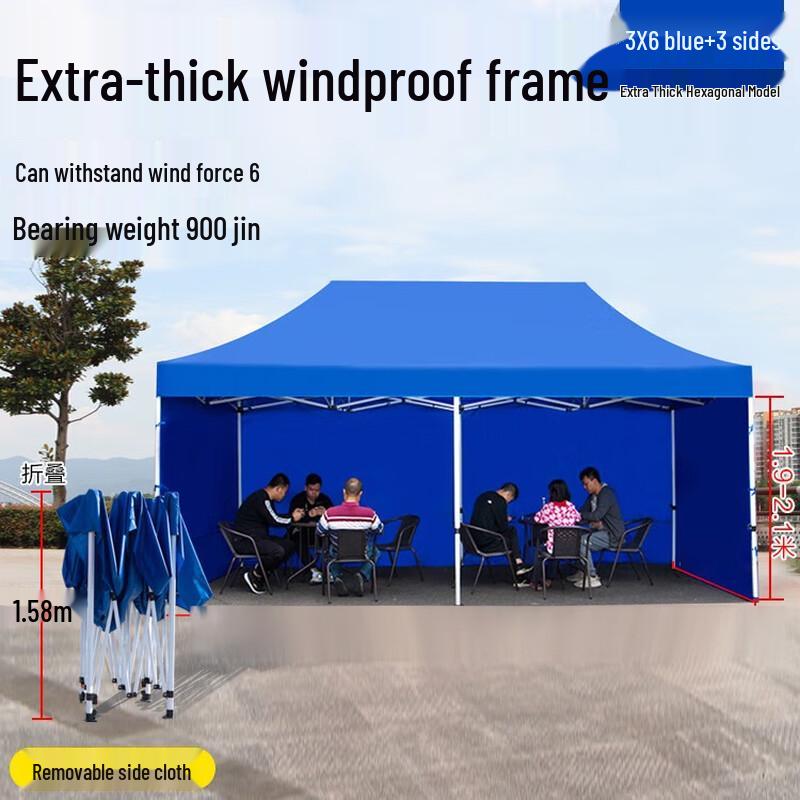 OEING Foldable Rainproof Canopy Tent with Sidewalls
