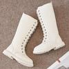 Girls' High-Top Princess Boots: Fashion Show Performance Simple Long Boots