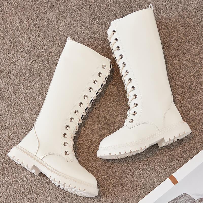 Girls' High-Top Princess Boots: Fashion Show Performance Simple Long Boots