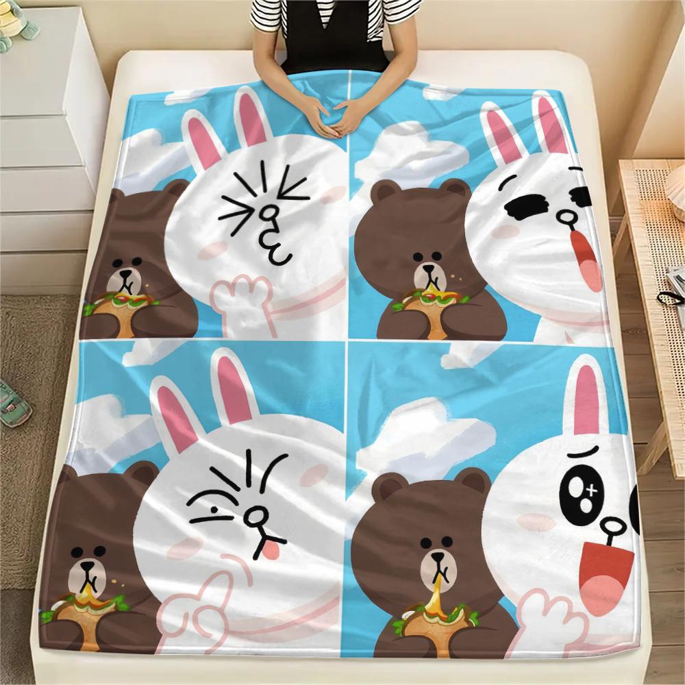 LINE FRIENDS Kawaii Blanket, Soft Throw for Home Bedroom, Perfect Gift for LINE FRIENDS Fans.chl