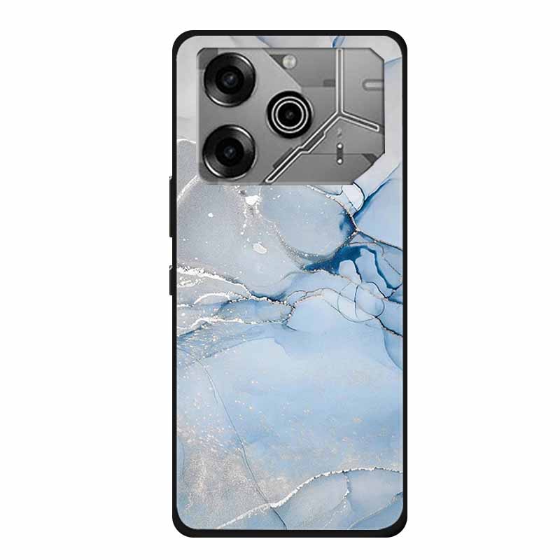 Чехол для Tecno Pova 6 Pro Мраморный ТПУ Силикон Мягкая Задняя Крышка Чехлы для Телефона для Tecno Pova6Pro 5G LI9 Защитный Покрашенный Микой Coque
