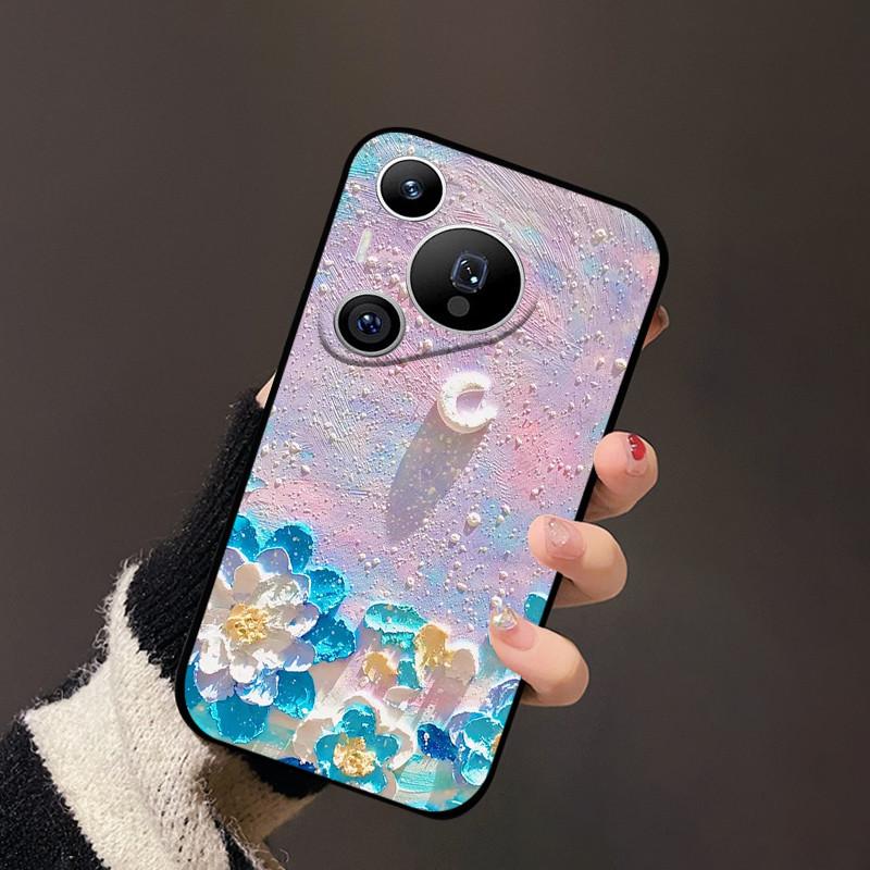 Чехол для Huawei Pura 70 Черный Матовый Милый Мягкий Силиконовый ТПУ Чехлы для Pura70 Pro Pura 70 Pro+ Плюс Ультра Чехол Защитный Fundas