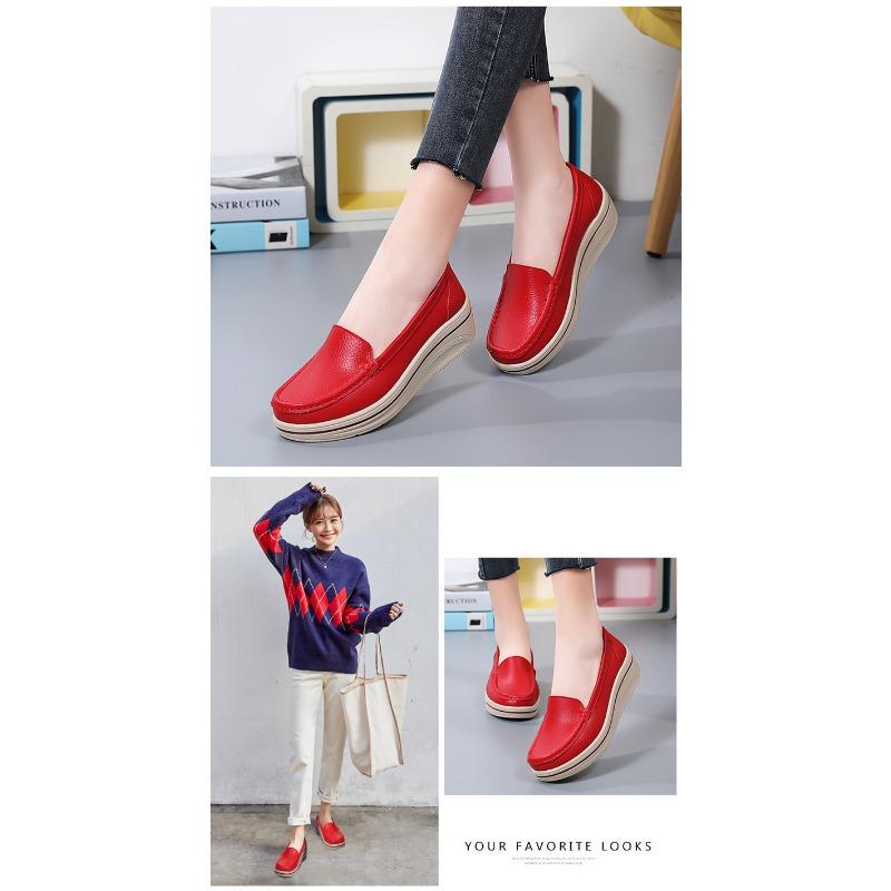 Весна и осень Новые повседневные женские туфли на плоском скошенном каблуке, универсальные, с толстой подошвой и средним каблуком