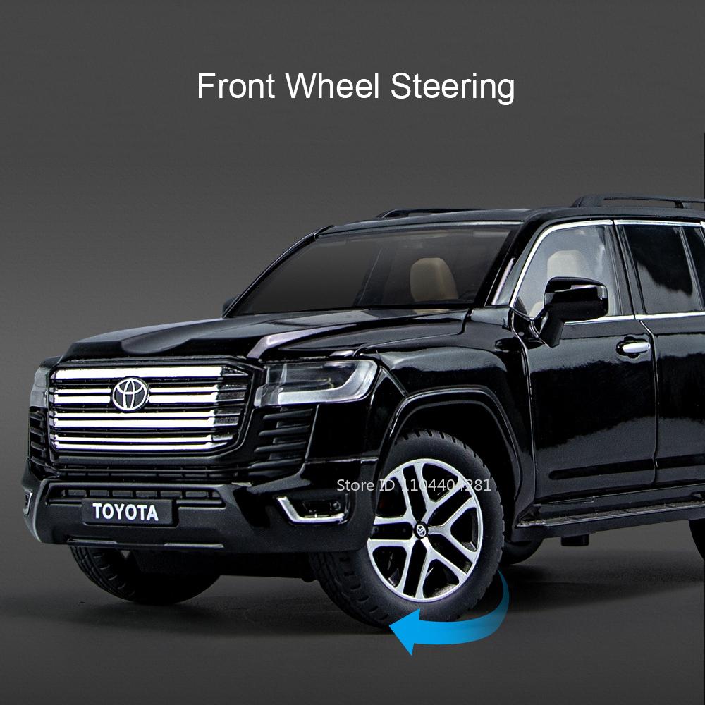 1:24 Модели игрушек Land Cruiser Rav4 Сплав Литой автомобиль Звук Свет Оттягивание Открывающиеся двери Резиновые шины Миниатюрные автомобили Коллекционировать Подарки