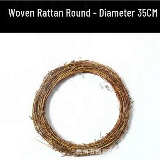 Handmade Rattan Circle Floral Art Wreath: Tufeng Vine & Natural Material Christmas Decoration