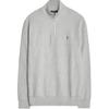 Polo FW23 Pony Embroidered Zip Collar Long Sleeve Knit Sweater Men Sweater Light-Gray 710920648-001