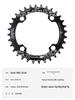 RIRO Mountain Bike Crankset, Square Hole, 10/11-Speed, 104BCD, Positive/Negative Tooth, Single/Double Disc