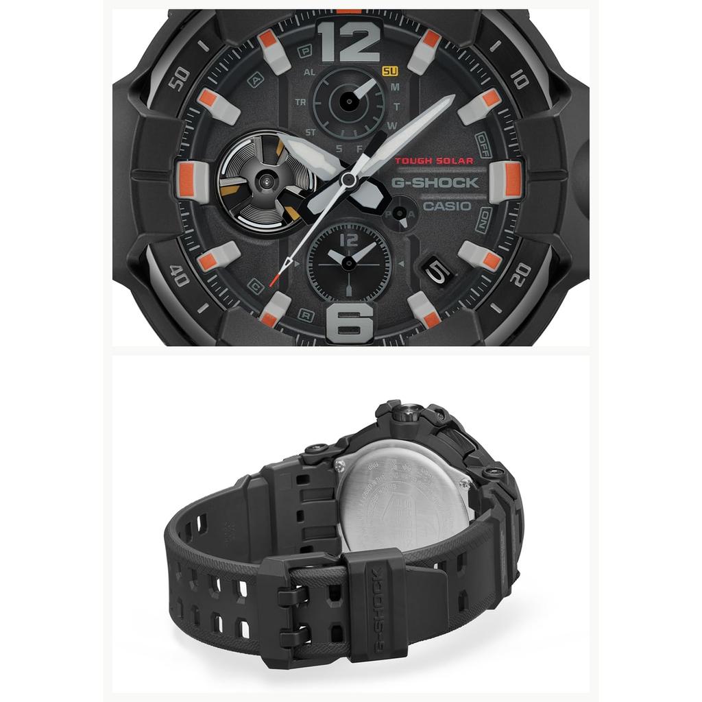 Casio Men's G-Shock Watch GRAVITYMASTER Tough Solar Bluetooth Biomass Plastic GR-B300EC-1AJF Black [Japan Model]