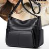 Leather Mother Bag Trendy Fashion Middle-Aged And Elderly Women Large Capacity First Layer Cowhide Messenger Bag