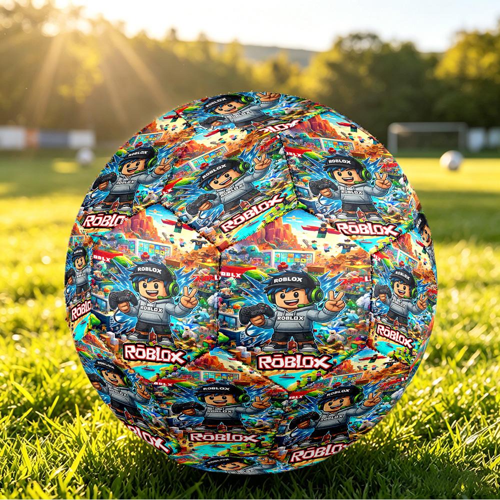 Size 5 Football Roblox Pattern, Wear‑Resistant Soccer Ball for Match Training Daily Sports Play