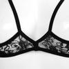 Womens Sexy Open Cups Bra Lingerie Sheer Lace Soft Wireless Brassiere Exposed Nipples Bralette Chest Brace Underwear Nightwear