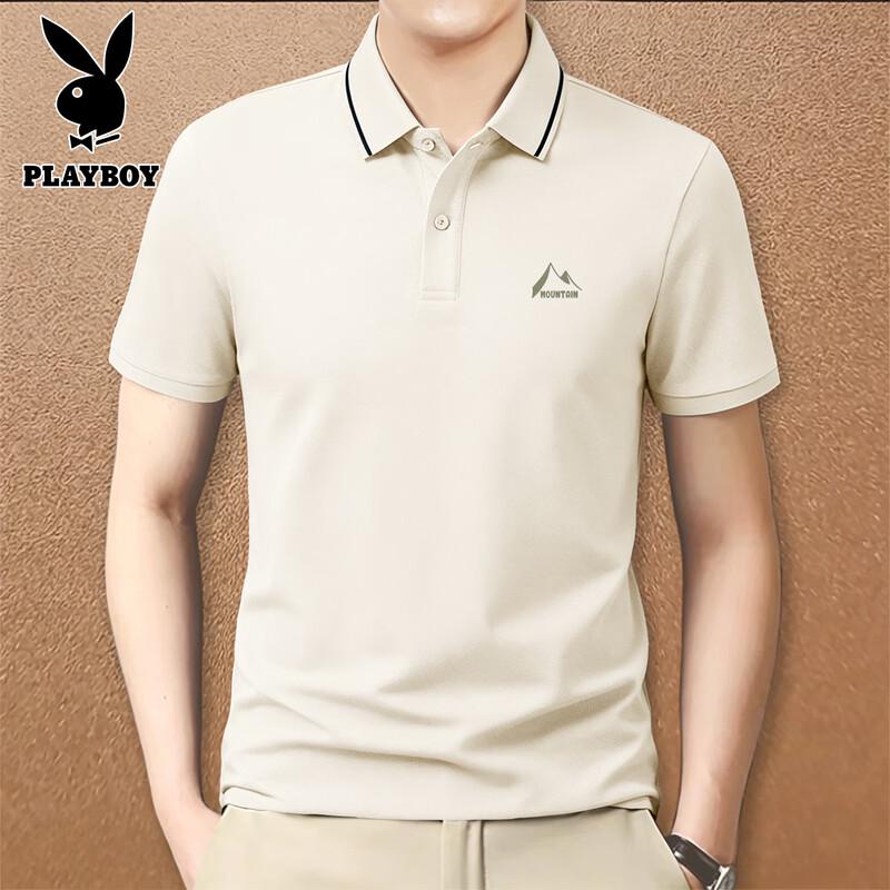 PLAYBOY Мужская футболка-поло свободного кроя с графическим принтом
