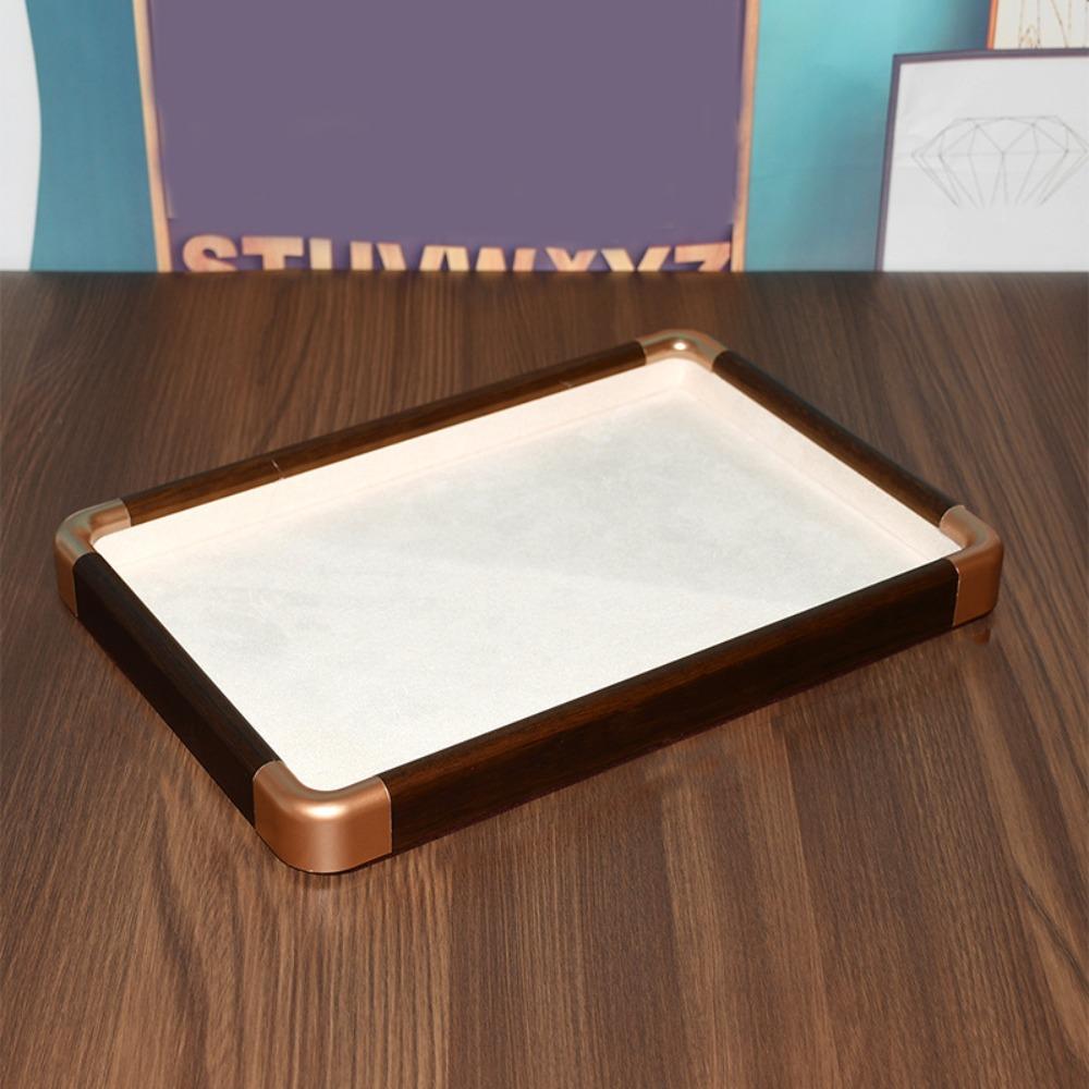 Деревянный поднос для украшений большой вместимости, бархатный держатель для демонстрации украшений, органайзер для украшений, хранение украшений