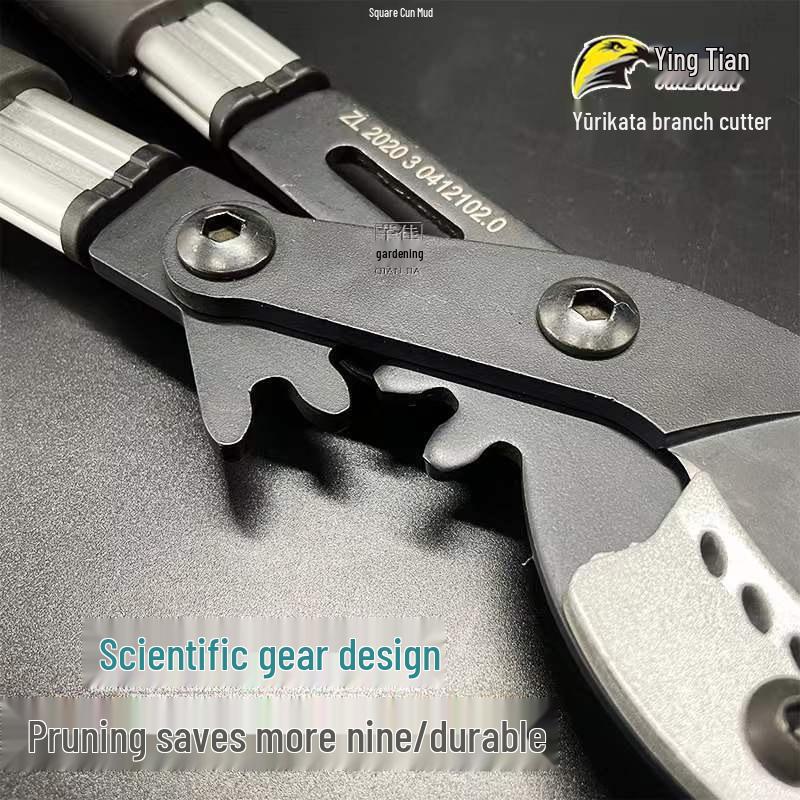 Телескопический секатор Black Fox с высоким рычагом для обрезки толстых веток и плодовых деревьев