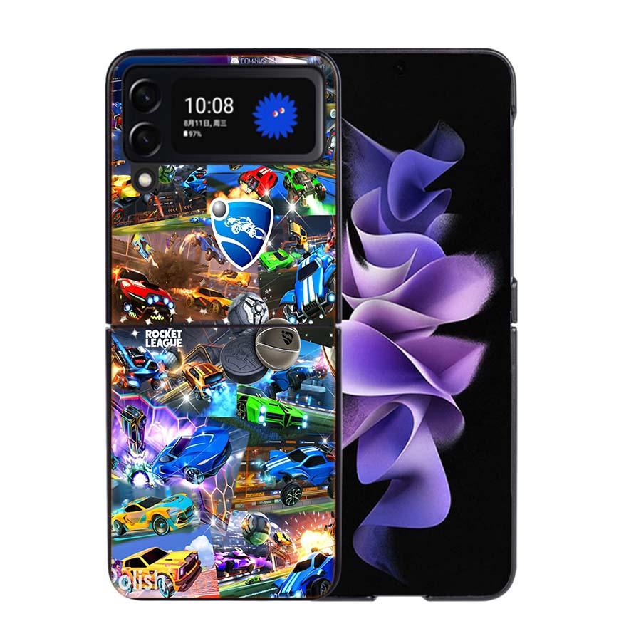 Чехол для телефона R-Rocket L-League Game для Samsung Z Flip 7 6 5G Galaxy Z Flip4 Z Flip5 Z Flip3 Coque Черный Жесткий Поликарбонатный Корпус Защитный