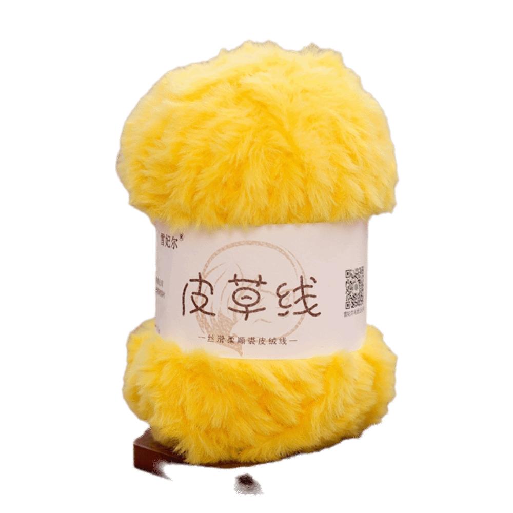 Long Plush Faux Fur Yarn Thickness Knitting Yarn Thread New Fluffy Mink Yarn DIY Crocheting Hat