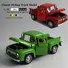 1/32 Красная Металлическая Модель Грузовика Винтажный Сплав Мини Машинка с Инерционным Механизмом Коллекция Литье под Давлением Декор Мальчики Дети Новогодний Рождественский Игрушечный Подарок