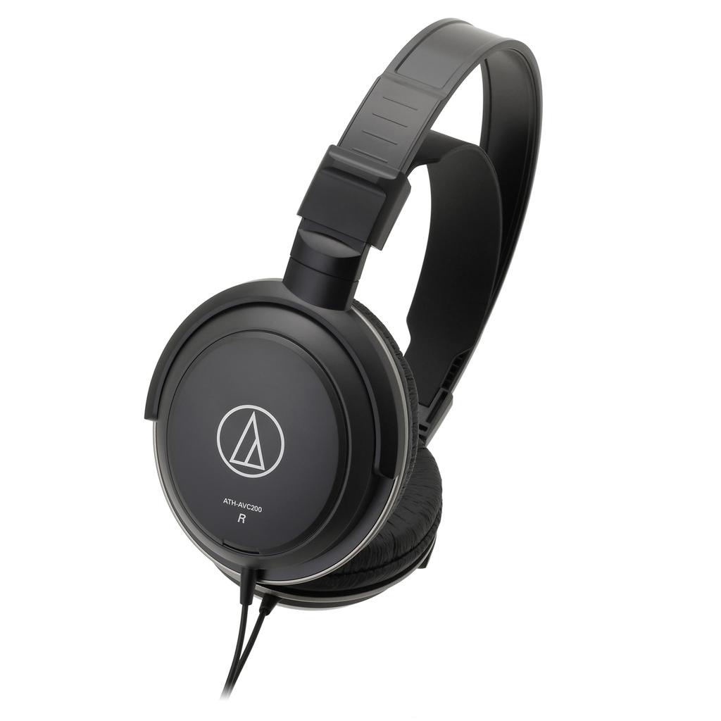 Audio-Technica ATH-AVC200 Headphones Wired for Music/Movie Viewing/Cable 3m/6.3mm Standard/3.5mm Mini Connection Black