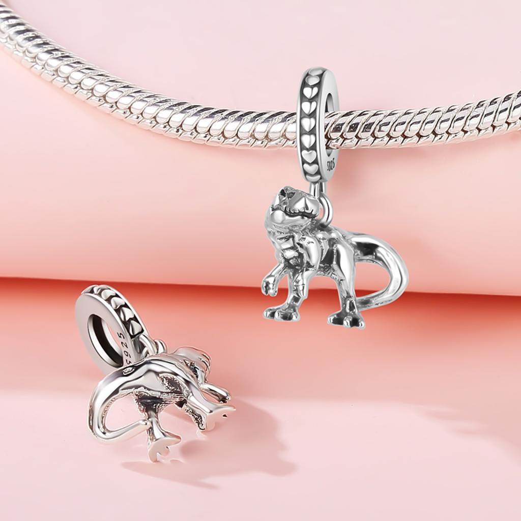 Anniversary Copper Dinosaur Chameleon Dragon Charms Beads Fit Bracelet Bead Jewelry Making Fine Jewelry Gift