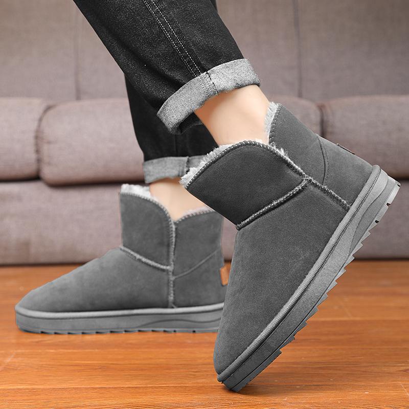 Зимняя пара больших размеров, модная, легкая, толстая и теплая, с плюшевой высокой хлопковой обувью и зимними ботинками 36-45